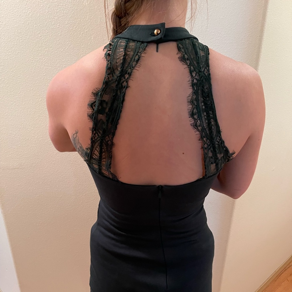 Endlessly Alluring Forest Green Lace Bodycon Dress - image 5